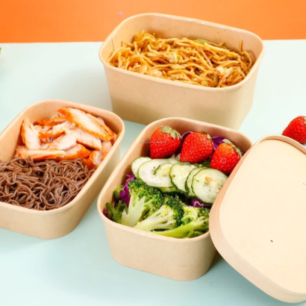 Tô giấy kraft chữ nhật 1000ml